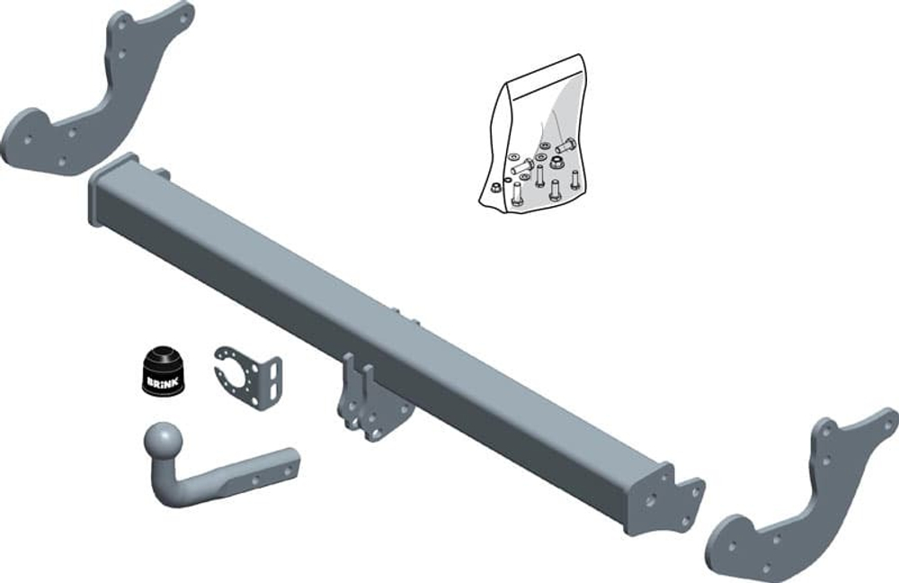 Фаркоп Brink (Thule) 630100 для MERCEDES-BENZ VITO / V-CLASS 14-(паспорт и сертификат в комплекте)(без электрики)