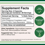 Double Wood Supplements - Resveratrol 120 capsules
