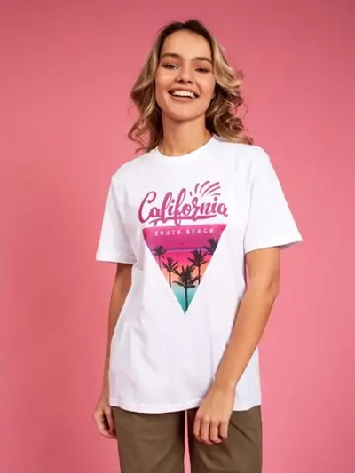 Футболка калифорния california оверсайз белая