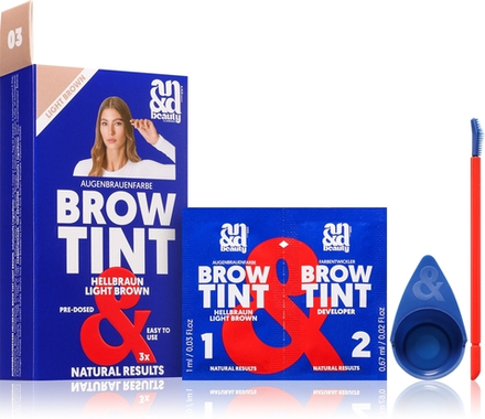 A.N.D. Beauty Brow Tint - Краска для бровей оттенок Light Brown, 3 ml