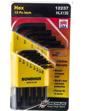 Набор из 13 дюймовых черных ключей BONDHUS S .050-3/8" 12237