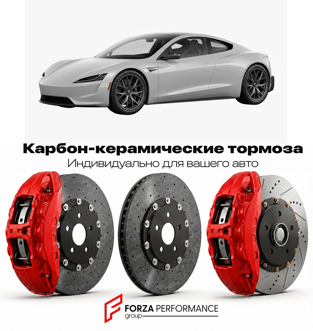 Карбон-керамическая тормозная система для Tesla Roadster II 2025-2026 Тесла