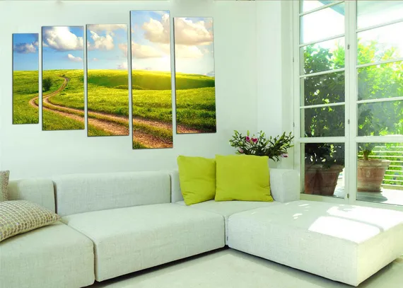 Модульная картина "Солнечная поляна"