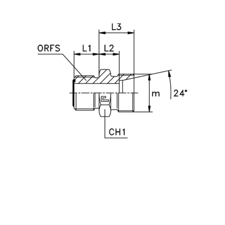 Адаптер DL38 ORFS 2 - 52x2.0