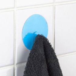 Крючки СИЛА SH68-R2BTR-24 на силиконовом креплении D 6,8 см полупрозрачные голубые 2 шт. до 1,5 кг | Сила