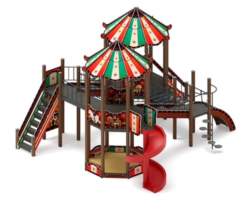 Детский игровой комплекс Карнавал Шапито ДИК 2.22.04-01 H=1200 H=2000, винтовой скат