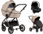 Детская коляска Tutis Uno 6 Plus Essential collection 3 в 1 с автокреслом Elo Lux EduSky Black 1602146 Nougat