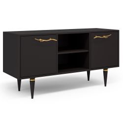 Тумба под ТВ Арт Колор matte 117см Классик Голд Терпкий коричневый матовый