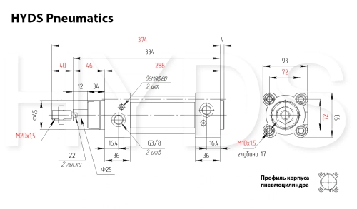 CP96SDB80-160C Пневмоцилиндр
