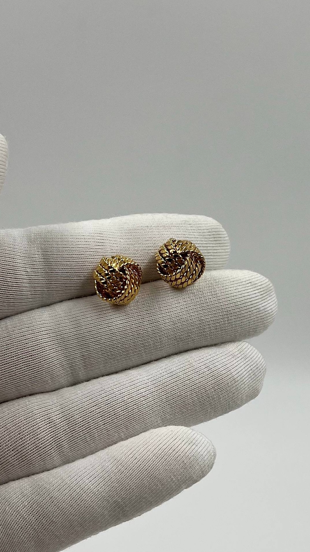 Серьги пусеты Узелки