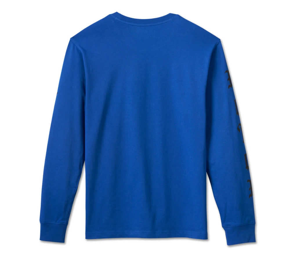 Лонгслив Men's Old English Stacked Bar Shield Tee Surf Web Harley-Davidson