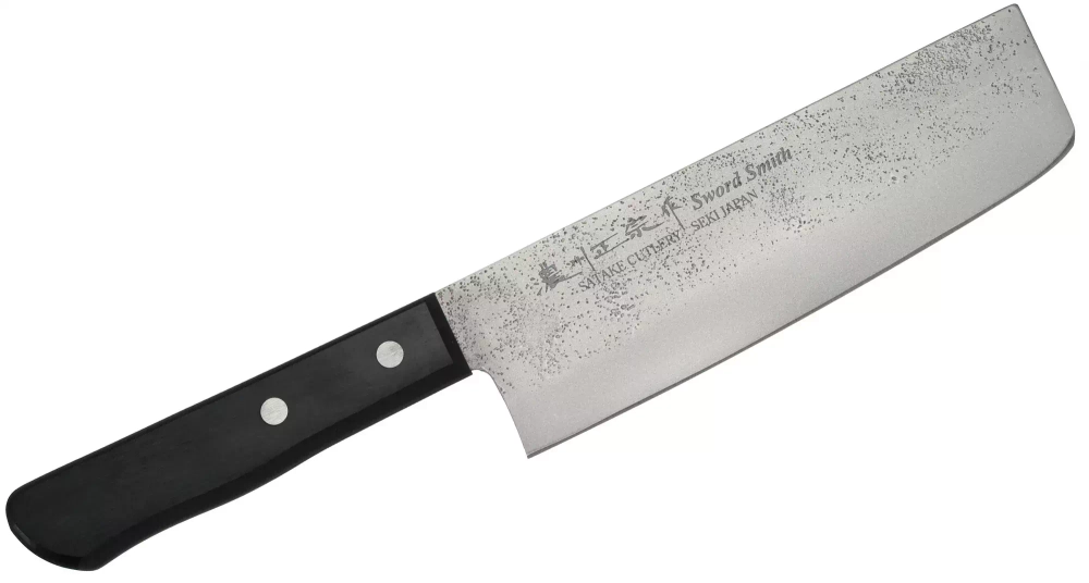 Satake - Нож накири Satake Nashiji Black Pakka 16см / артикул   801-720  / GTIN 4956617801720