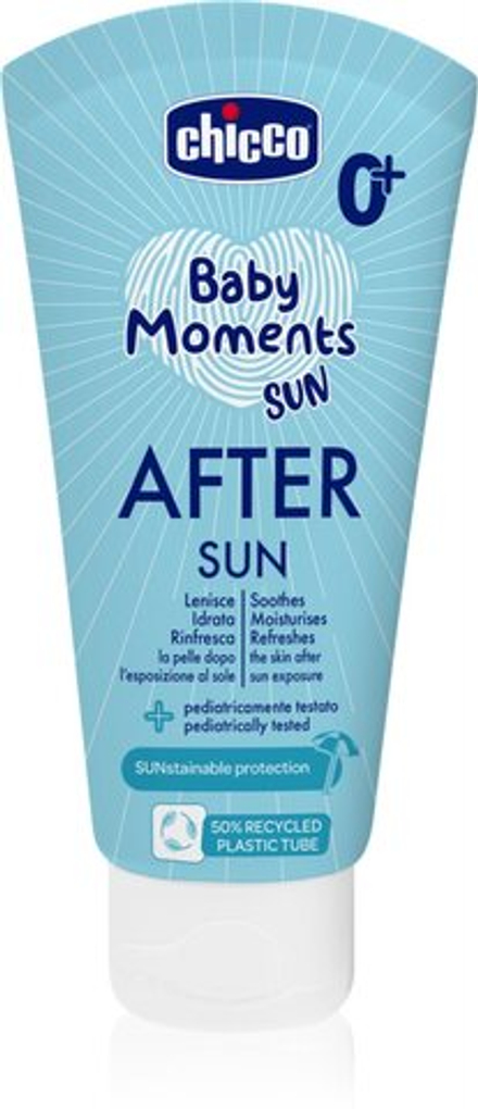 Chicco Baby Moments Sun After Sun - молочко после загара для детей с рождения /  0 m+ 150  ml  / GTIN 8058664155651