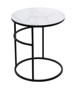 Журнальный столик М-City DISAUR Френсис Белый мрамор, стекло, Черный