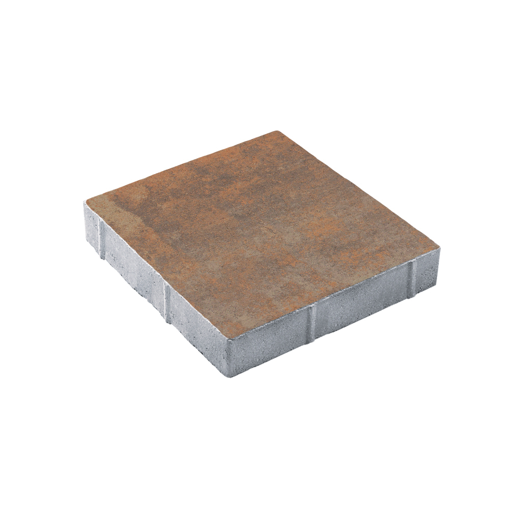 Тротуарная плитка КВАДРАТ 400х400 мм - Листопад гладкий Клен