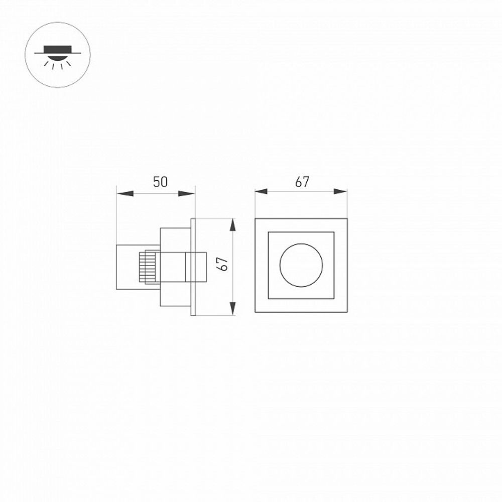 Встраиваемый светильник Arlight ORIENT 031927