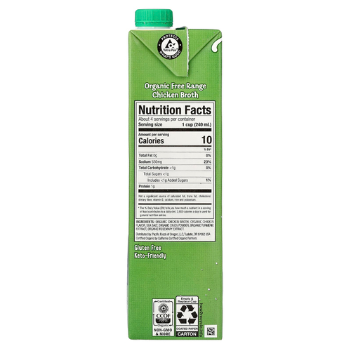 Pacific Foods, органический куриный бульон, 907 г (32 жидк. унции)