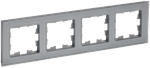 BRITE Рамка 4 -местная РУ-4-2-БрСе стекло серый IEK