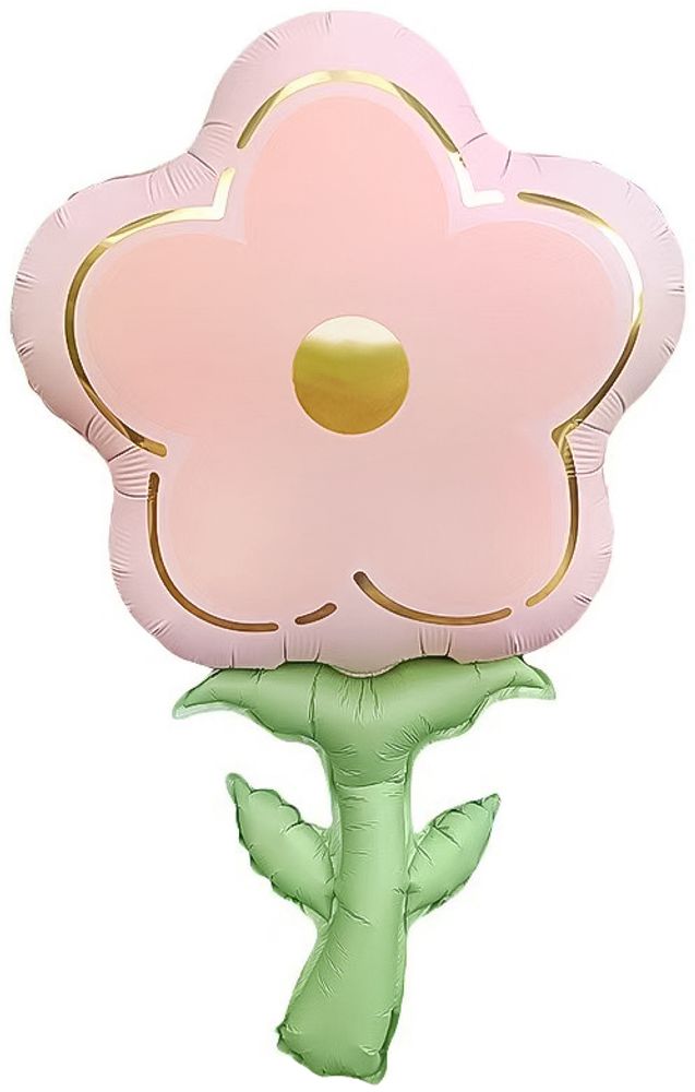 К Шар (33''/84 см) Цветок, Розовый (БГ-)