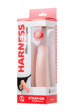Страпон на креплении LoveToy с поясом Harness, реалистичный, neoskin, 17,5 см