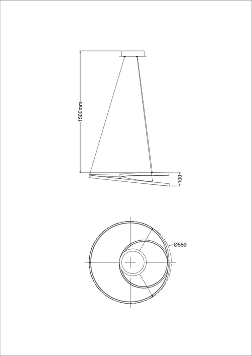 Подвесная светодиодная люстра Arte Lamp MILLO A3893SP-30BK