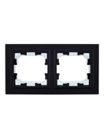 BRITE Рамка 2-местная IP44 РУ-2-БрЧ-44 черный IEK