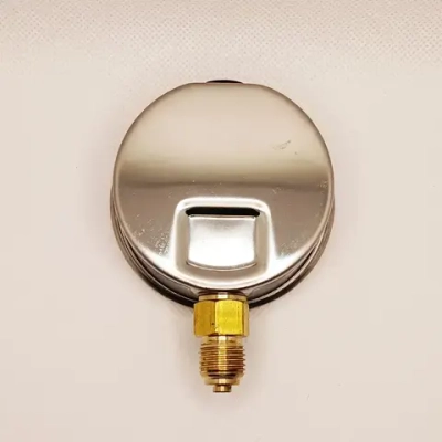 Манометр гидравлический на 4 бара (60 psi), 63 мм, G 1/4" радиальный, виброустойчивый - глицериновый