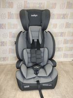 Автокресло детское Indigo Winner Isofix группа 1/2/3 (9-36) т.серый-св.серый