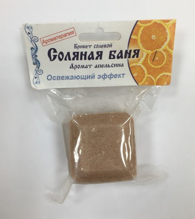 Брикет солевой "Соляная баня" аромат апельсина