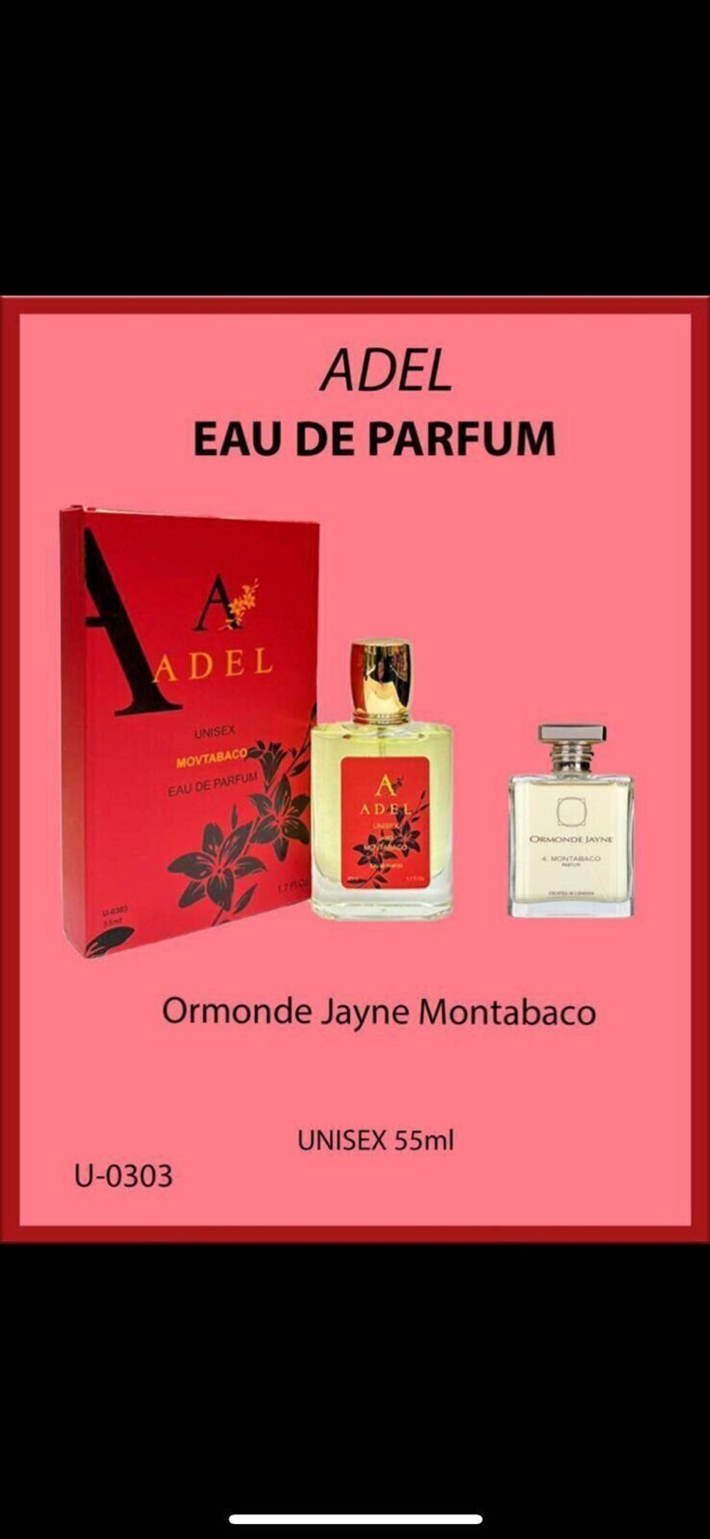 Adel U-0303 Ormonde Jayne Montabaco eau de parfum unisex 55 ml.