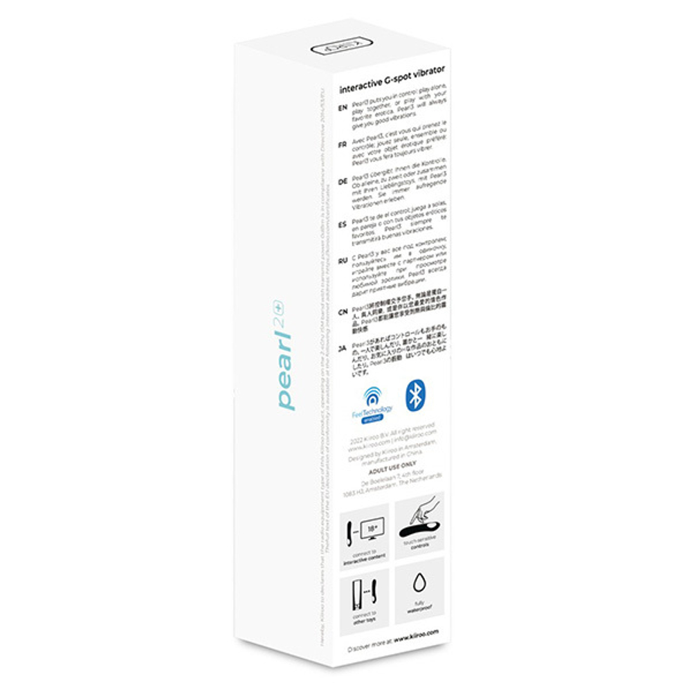 Интерактивный бирюзовый вибратор 20см для точки G Kiiroo Pearl2+ G-Spot