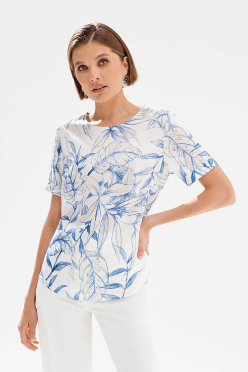 23542 Блузка женская (синий принт)