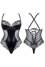 Чувственное боди Hortense с кружевами (Размер: S) (Цвет: черный)