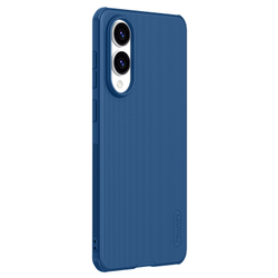 Усиленный чехол синего цвета от Nillkin для Samsung Galaxy S25 Edge, серия Super Frosted Shield Pro