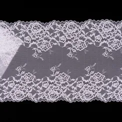 Кружево эластичное белое 23 см