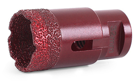 Алмазная коронка MESSER по камню с хвостовиком M14 (вакуумное спекание алмазов) 6 мм