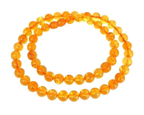 Бусы янтарный шар 8 мм (6503)