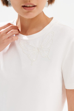 23520 Футболка женская (молочный)