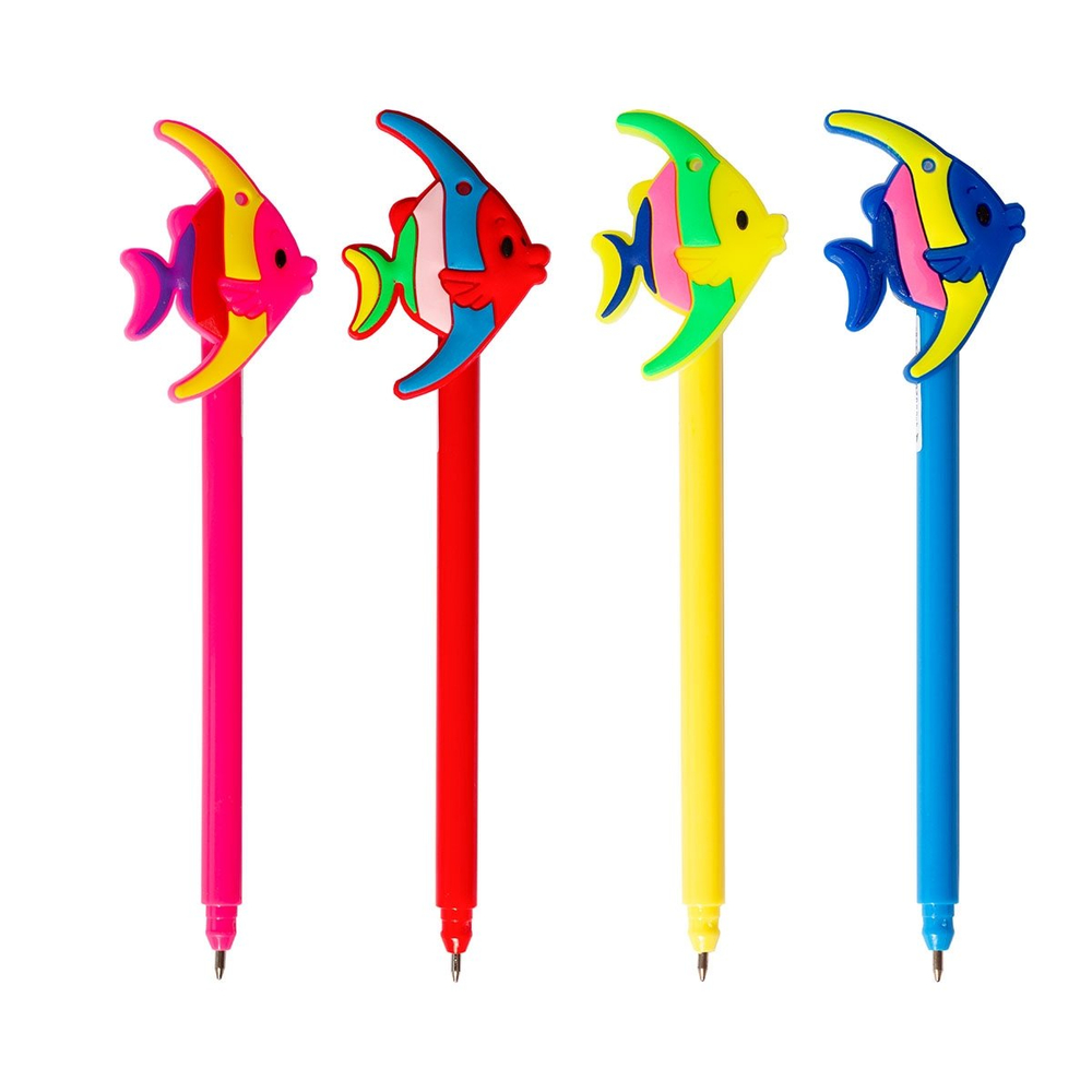 Ручка шариковая Alingar "Рыбка", 0,7 мм, синяя, цветной пластиковый корпус, карт. уп.