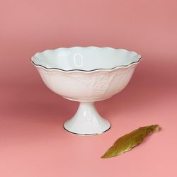 Lenardi 102-142 Конфетница 15см на ножке АГАТА в под.уп.(х12)Фарфор