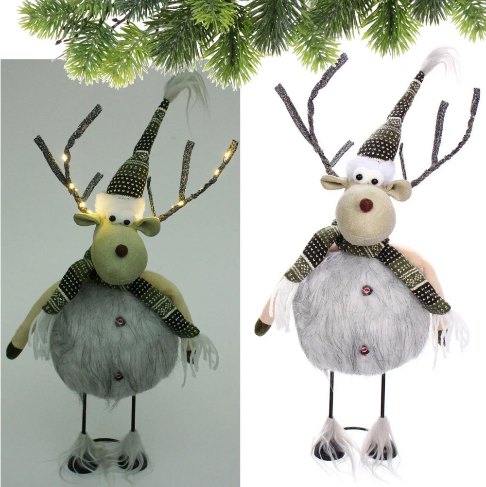 Игрушка новогодняя «Сказочный Лось» 18*23*62 см, Серый