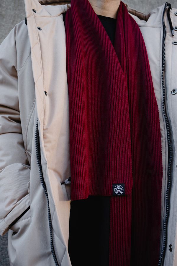 Шарф MEDOOZA "Classic" Бордовый - фото 2