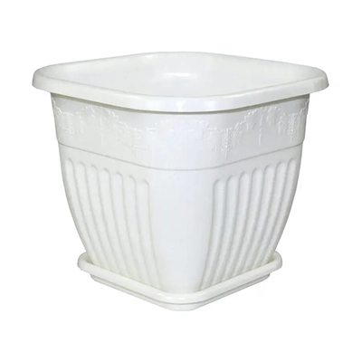 Горшок-Кашпо Лозанна 5л. квадр.с под (белый)