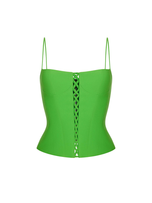 Топ-бюстье корсетного типа из крепа со шнуровкой