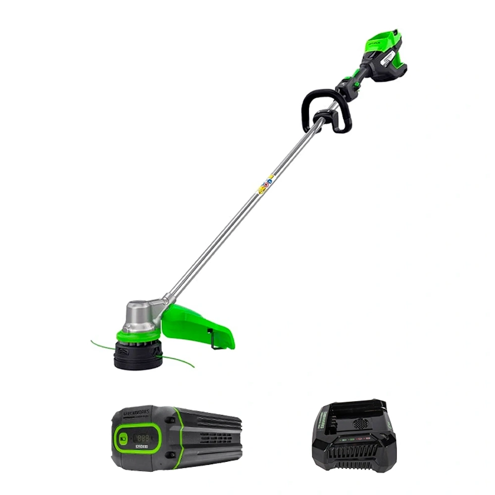 Аккумуляторный триммер Greenworks ST121K8 82В (1 x 8 Ач, ЗУ) захват 400 мм, 10 кг, 2112507U8