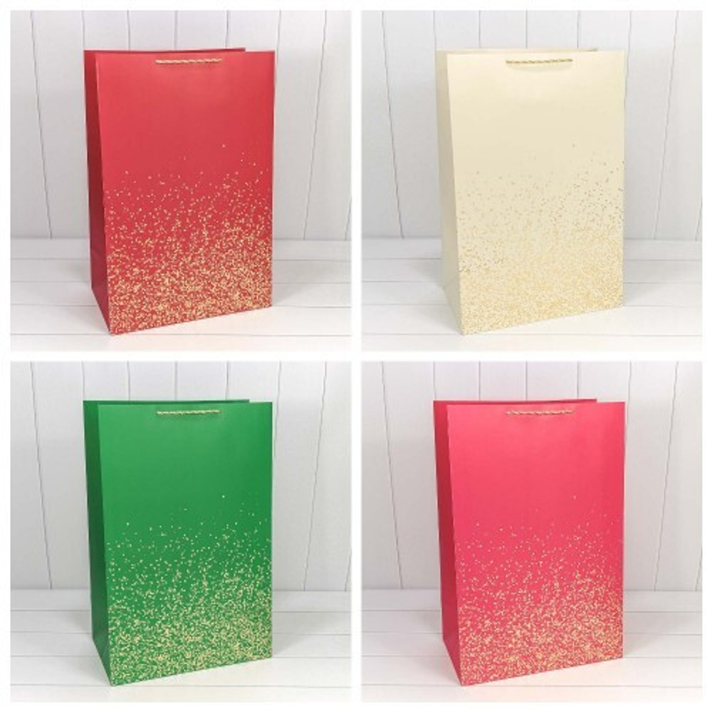 Пакет подарочный 42 х 64 х 25 см Набор 4 шт "Золотые вкрапления" (Микс)