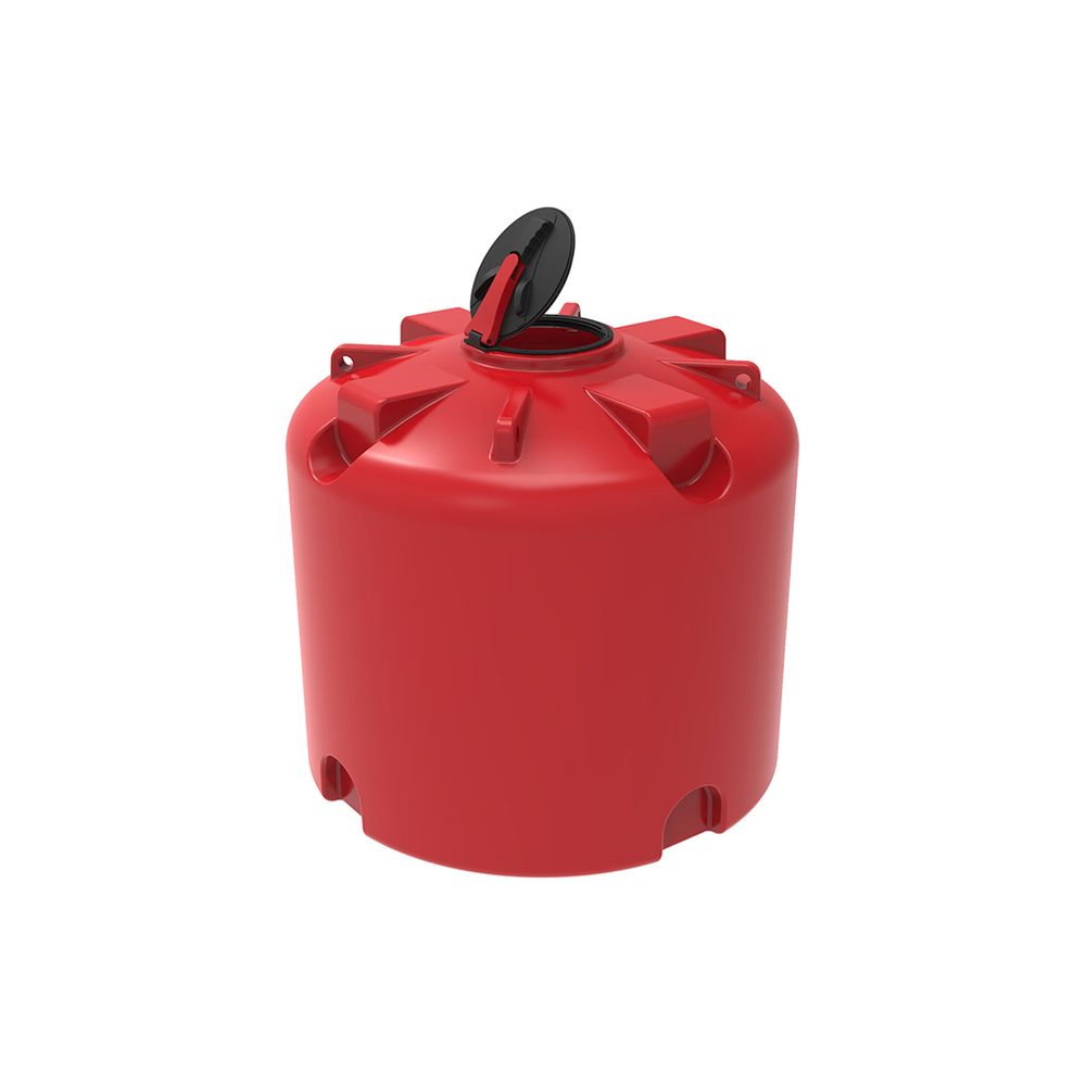 Емкость КАС 3000 TR с откидной крышкой красный ЭкоПром TR 1.5 3000 л. вертикальная цилиндрическая (1700x1700x1600см;100кг;Красный) - арт.557324