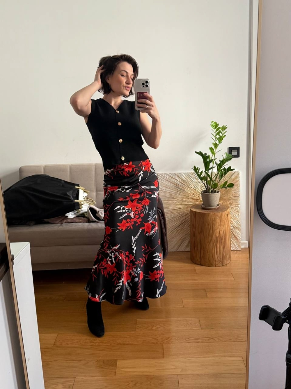 Юбка-русалка шелк по косой maxi