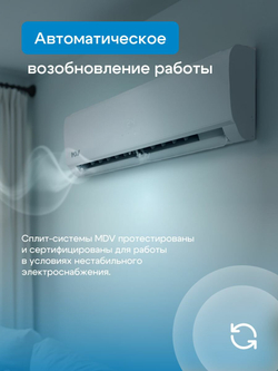 Сплит-система MDV серия FOREST MDSAF-09HRN8/MDOAF-09HN8, для помещений до 25 кв. м.