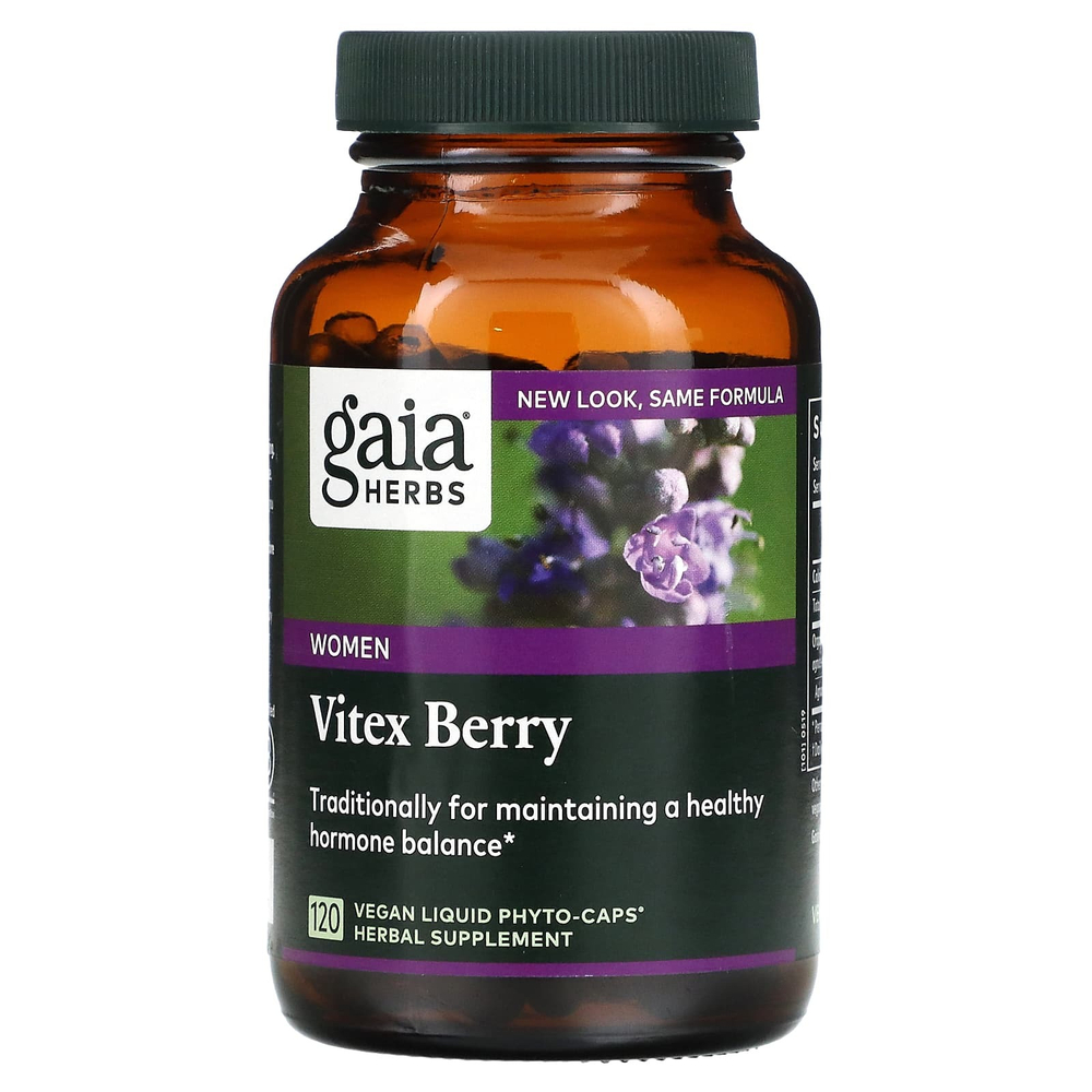 Gaia Herbs, ягоды витекса для женщин, 120 веганских капсул Liquid Phyto-Caps